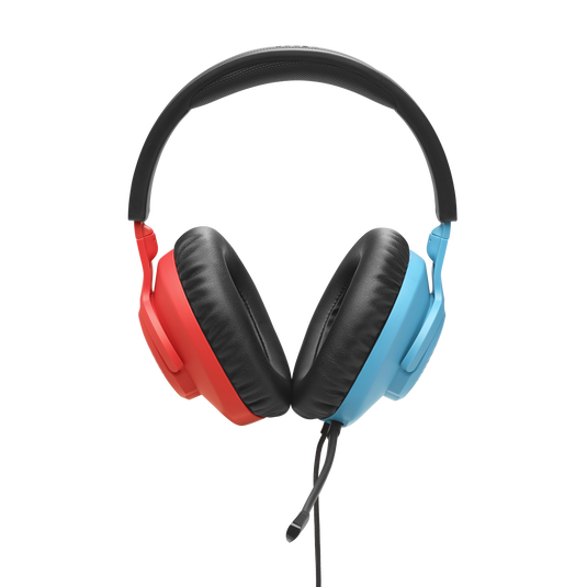 JBL Quantum 100N - Blue / Red - Wired over-ear gaming headset with detachable mic - Front image number null